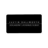 Koel Eenvoudig zwart-wit Etiket (Voorkant)