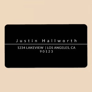 Koel Eenvoudig zwart-wit Etiket