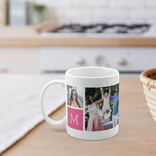 Koel Eenvoudige fotocollage en monogram Koffiemok