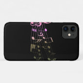 Koel Eenvoudige zwarte magische regenboog-Muziekno Case-Mate iPhone Case (Achterkant (horizontaal))