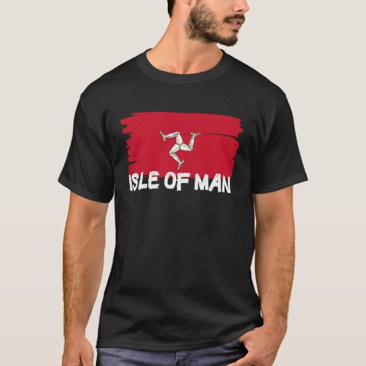 Koel eiland Man vlag T-shirt (Voorkant)