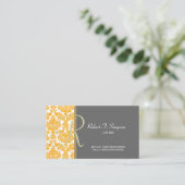koel, elegant geel vouw visitekaartje (Staand voorkant)