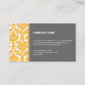 koel, elegant geel vouw visitekaartje (Achterkant)