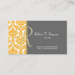koel, elegant geel vouw visitekaartje
