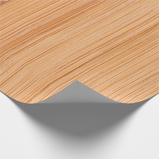 Koel elegant lichtbruin bamboehout cadeaupapier (Hoek)