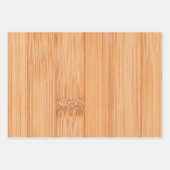 Koel elegant lichtbruin bamboehout inpakpapier vel (Voorkant 3)