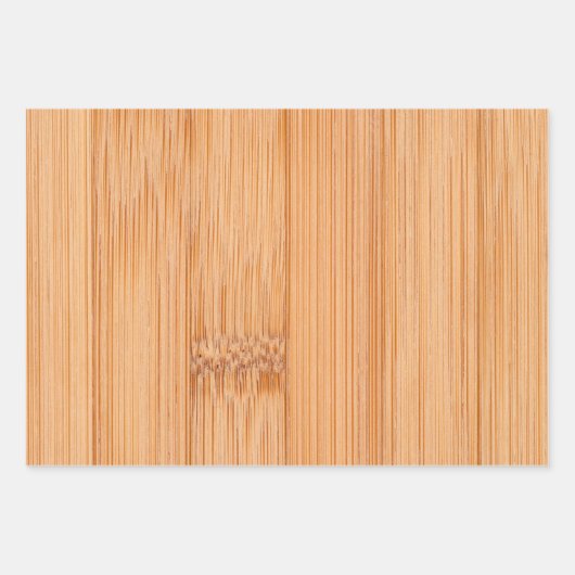 Koel elegant lichtbruin bamboehout inpakpapier vel (Voorkant 3)