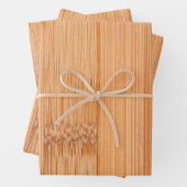 Koel elegant lichtbruin bamboehout inpakpapier vel (In situ)