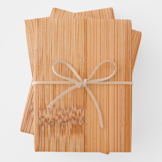 Koel elegant lichtbruin bamboehout inpakpapier vel (In situ)