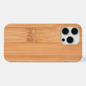Koel elegant lichtbruin bamboehout iPhone hoesje (Achterkant horizontaal)