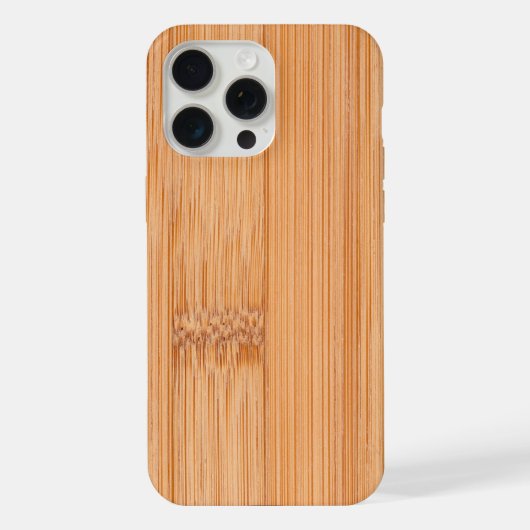 Koel elegant lichtbruin bamboehout iPhone hoesje (Achterkant)