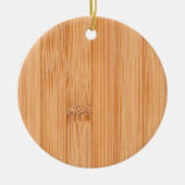 Koel elegant lichtbruin bamboehout keramisch ornament (Voorkant)