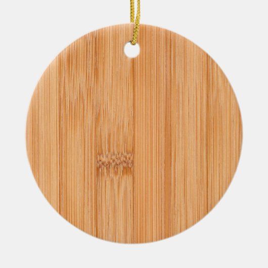 Koel elegant lichtbruin bamboehout keramisch ornament (Voorkant)