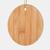 Koel elegant lichtbruin bamboehout keramisch ornament (Links)