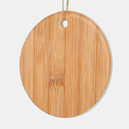 Koel elegant lichtbruin bamboehout keramisch ornament