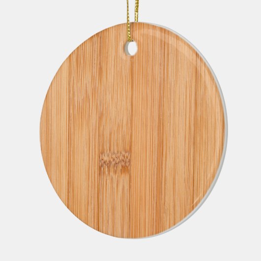 Koel elegant lichtbruin bamboehout keramisch ornament (Links)