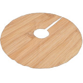 Koel elegant lichtbruin bamboehout kerstboom rok (Gekanteld)