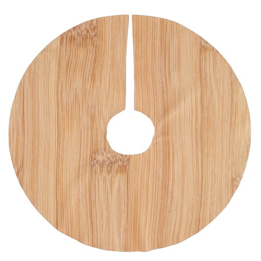 Koel elegant lichtbruin bamboehout kerstboom rok (Voorkant)