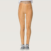 Koel elegant lichtbruin bamboehout leggings (Voorkant)