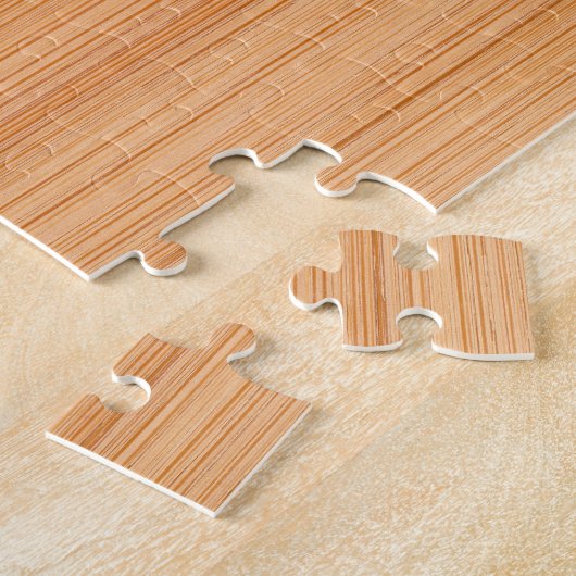 Koel elegant lichtbruin bamboehout legpuzzel (Zijkant)