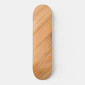 Koel elegant lichtbruin bamboehout skateboard (Voorkant)