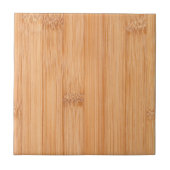 Koel elegant lichtbruin bamboehout tegeltje (Voorkant)