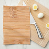 Koel elegant lichtbruin bamboehout theedoek (Quarter Fold)