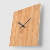 Koel elegant lichtbruin bamboehout vierkante klok (Hoek)