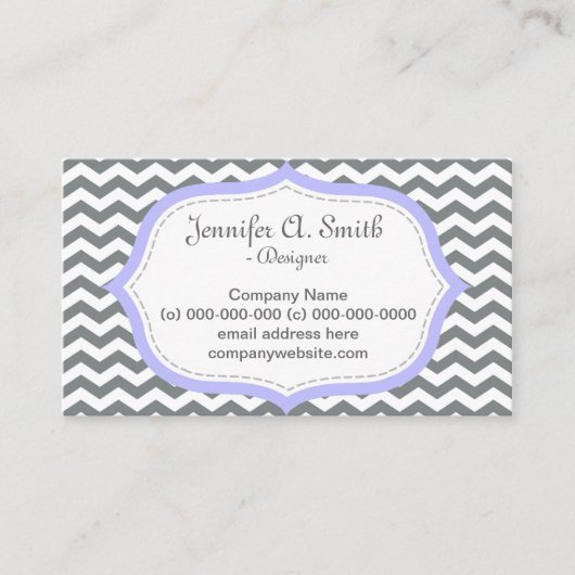 Koel, elegant, modern grijs visitekaartje. visitekaartje (Voorkant)