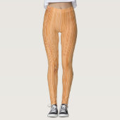Koel elegante lichtbruine bamboe printplaat leggings (Voorkant)