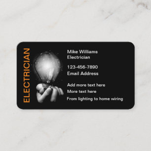 Koel elektricien thema visitekaartjes