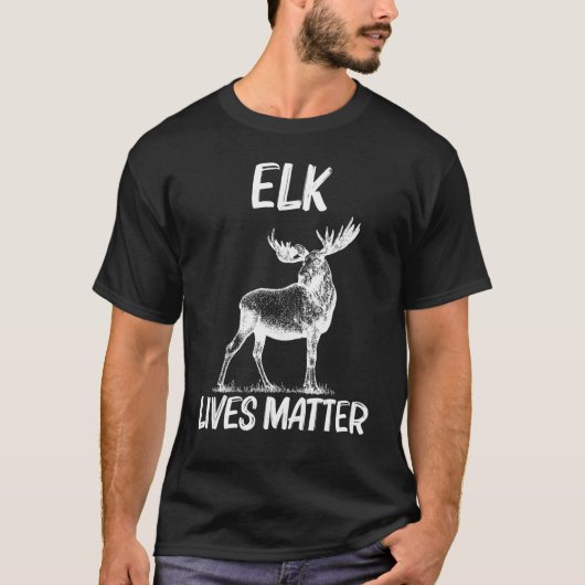 Koel Elk der Mannen Elk der Hunter Hunter Hunting T-shirt (Voorkant)