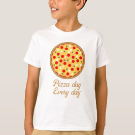 Koel elke dag een leuke pizza dag je aangepaste te t-shirt