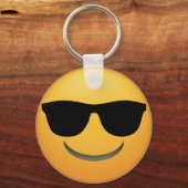 Koel Emoji Key-keten met zonnebril. Sleutelhanger (Voorkant)