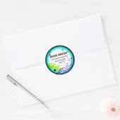 Koel en eigentijds Kleur Splash Adreslabel Ronde Sticker (Envelop)
