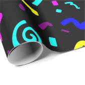 Koel en funky  80's Geïnspireerd geometrisch Cadeaupapier (Rol Hoek)