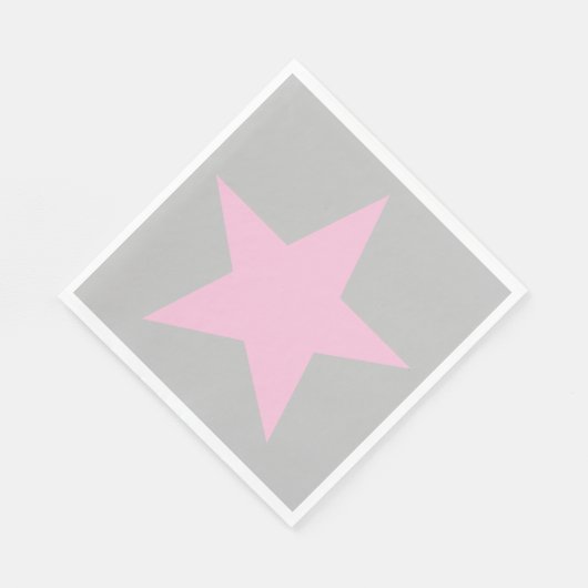 Koel en Funky Roze en Gray Star Servet (Hoek)