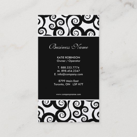 Koel- en funky-Visitekaartjes Visitekaartje (Voorkant)