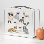 Koel- en funny-dieren die een zonnebril dragen (In situ)