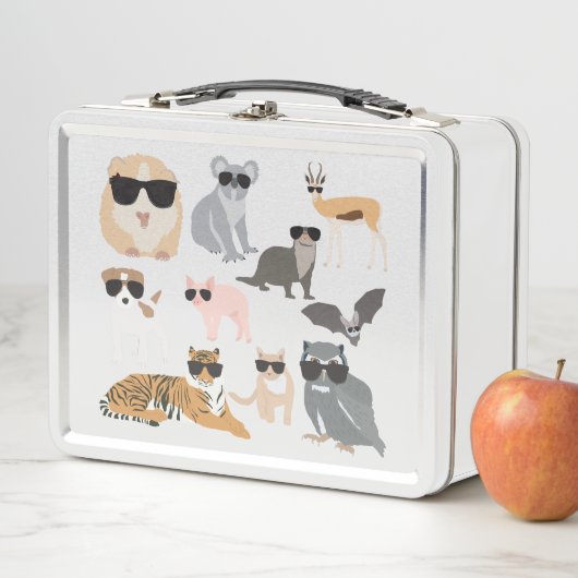 Koel- en funny-dieren die een zonnebril dragen (In situ)