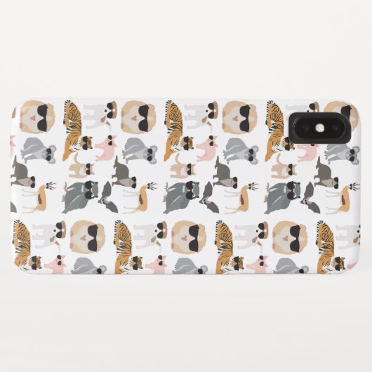 Koel- en funny-dieren die een zonnebril dragen Case-Mate iPhone case (Achterkant (horizontaal))