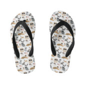 Koel- en funny-dieren die een zonnebril dragen kinder teenslippers (Voetbed)