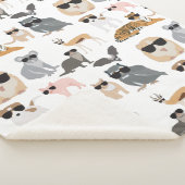 Koel- en funny-dieren die een zonnebril dragen sherpa deken (3/4)