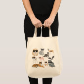 Koel- en funny-dieren die een zonnebril dragen tote bag (Voorkant (product))