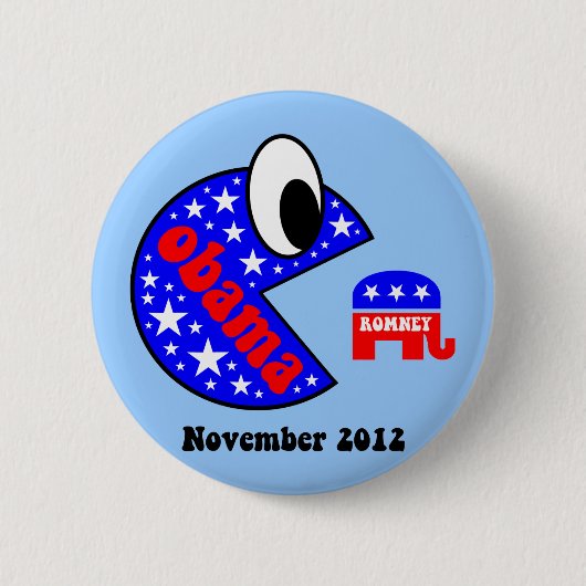Koel en grappig Obama 2012 Ronde Button 5,7 Cm (Voorkant)