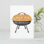 Koel en Gril BBQ-feestuitnodiging Kaart (Staand voorkant)