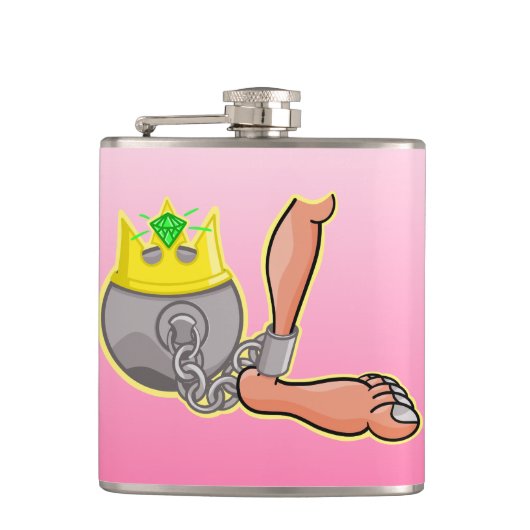 Koel en ketting heupfles (Voorkant)