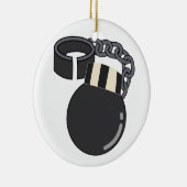 Koel en ketting keramisch ornament (Rechts)