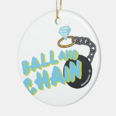 Koel en ketting keramisch ornament (Links)