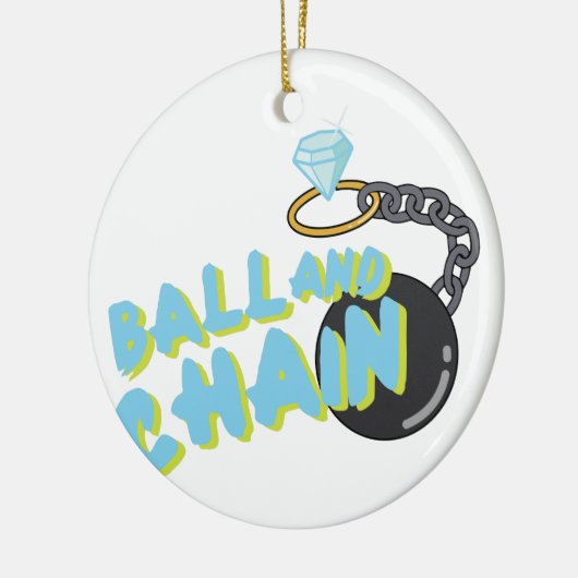 Koel en ketting keramisch ornament (Links)